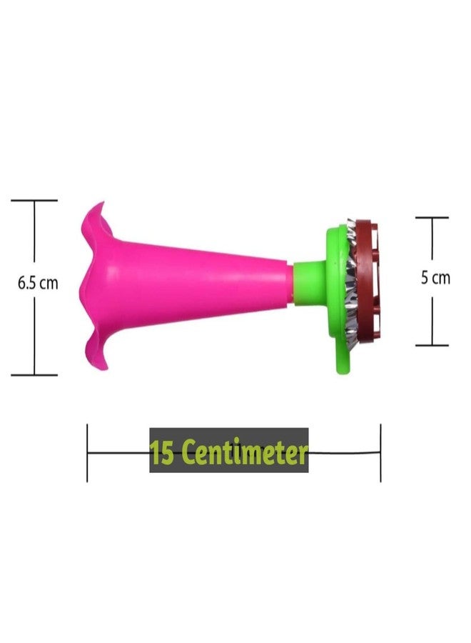 FULLFILLS Noisemaker Party Supply Small Flower Horn (Set of 4 Different Color) - Image 3